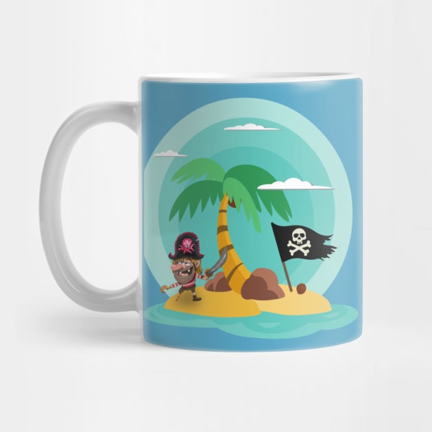 Pirate on his island by Paciana Peroni